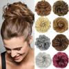 Straight Donut Chignon Hairpieces Synthetic Ombre Elastic Chignon Fluffy Messy Scrunchies Hair Bun for Women
