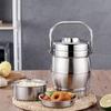 Large Capacity Thermos Food Jar Foldable Handle Insulated Pot Household Thermal Lunch Box  School