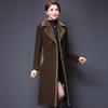 Wool Coat Women's Mother's Woolen Coat Long Thicken Coat Women's Autumn Winter Faux Fur Coat