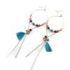 [N3717] - Designer Earrings 'Altaï' Turquoise Red