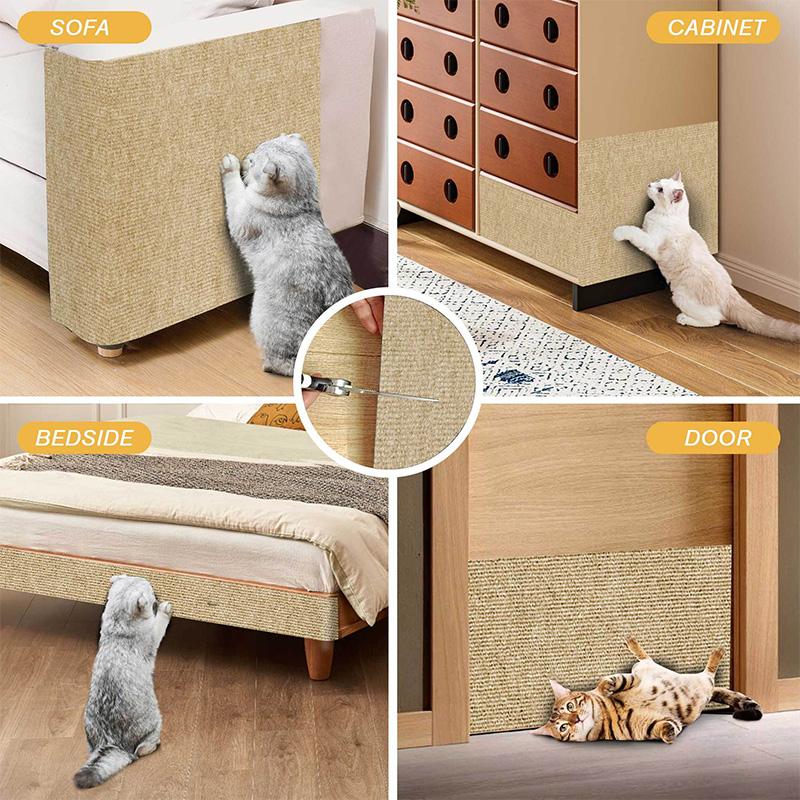 1PC Cat Carpet Indoor Protector Cat Scratching Mat Couch Corner Self-adhesive Sofa Anti Cat Scratch Wall