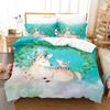Fashion Home Bedding Quilt Cover Bedroom Home Quilt Cover Pillowcase 3D Printed Animal Quilt Cover Set Deer Motif Bedroom Bedding