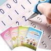 4Pcs/Set Grooved Copybook Handwriting Workbook Kit with Letters Numbers Tracing Reusable