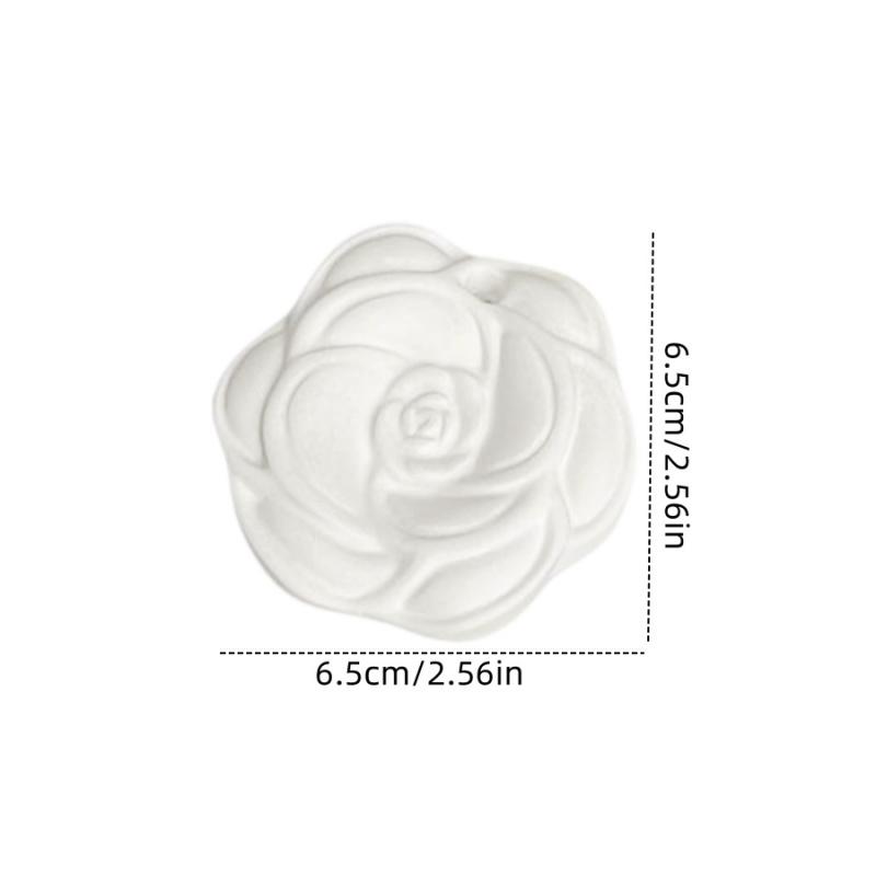1pcCamellia Car Air Freshener Hanging Decoration Bathroom Bedroom Wardrobe Flower Plaster Pendant Diffuser Stone Wedding Gift Bl