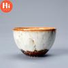 Hi Ceramic Kiln Change Teacup Porcelain Kung Fu Coffee Mug Household Tea Bowl Handmade Temmoku Glaze Water Cup Teaware Crafts