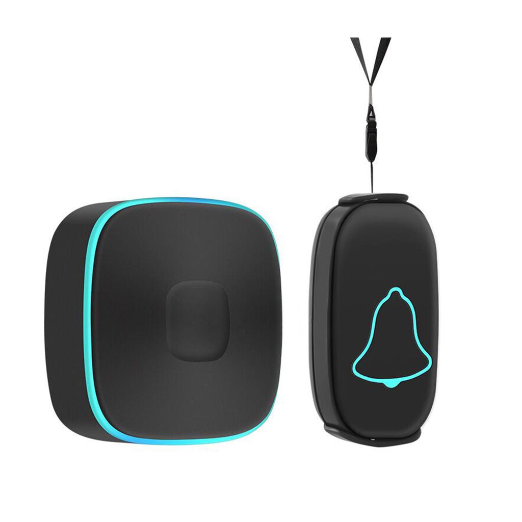 Wireless Doorbell Waterproof with 1 Transmitter and 1 Receiver One Button Alarm Caregiver Pager