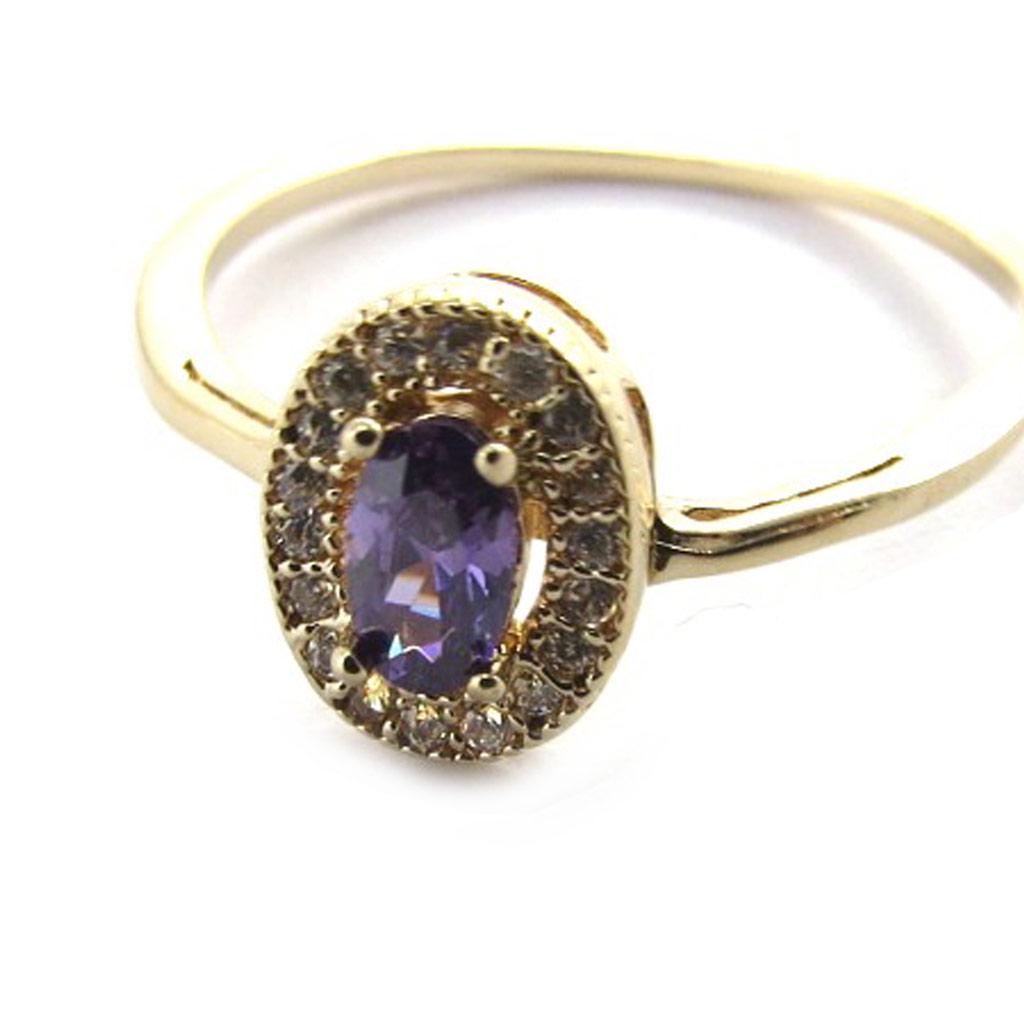 Amethyst 'Sissi' Gold Plated Ring