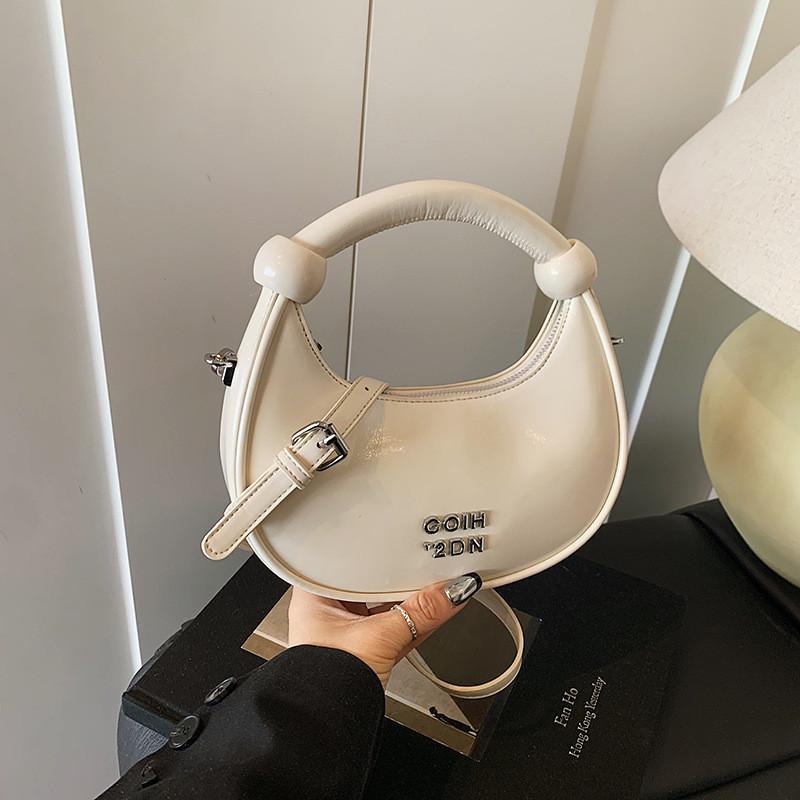 Letter Decor Pu Chic Small Duffle Shape Shoulder Bag Casual Daywear Travel Bags