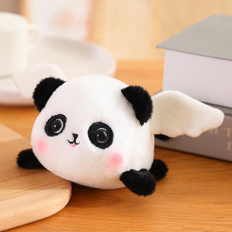 12cm Kawaii Tail Wagging Cat Dog Dinosaur Raccoon Plush Toys That Wag Their Tails By Pulling On A String Without Using Batteries