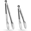 Hotec Stainless Steel Kitchen Tongs, Set of 2, for Grilling and BBQ, Heat-Resistant, with Locking Stand for Easy Storage