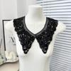 Шаль на шнуровке Dingzhu Шаль Воротник Алмазная вышивка Передняя планка Воротник Женский кружевной воротник