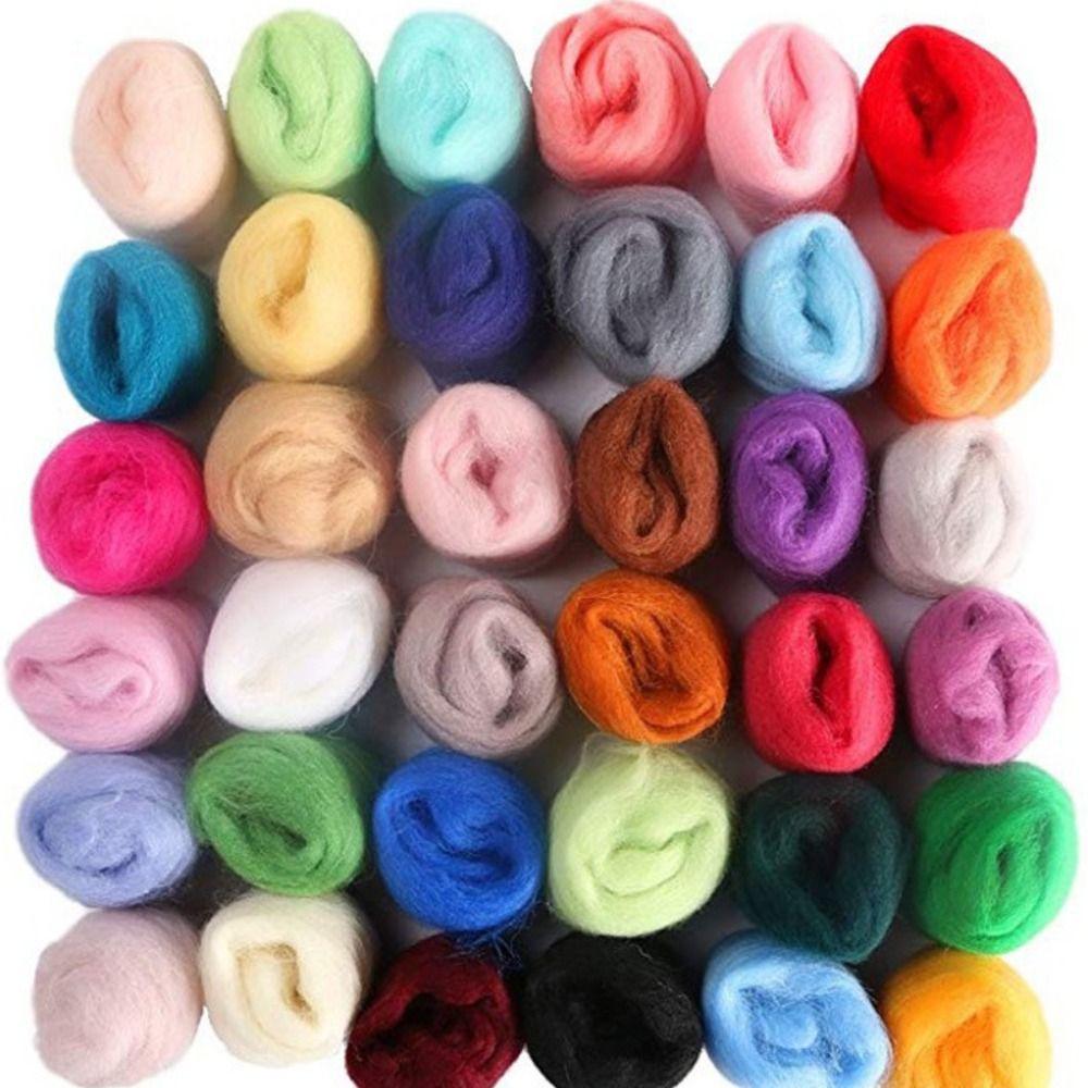 Chain Handmade Felt Needle 25 Colors Needle Felting Kit Wool Felting Tools Diy Sheep Wool Felt Toy