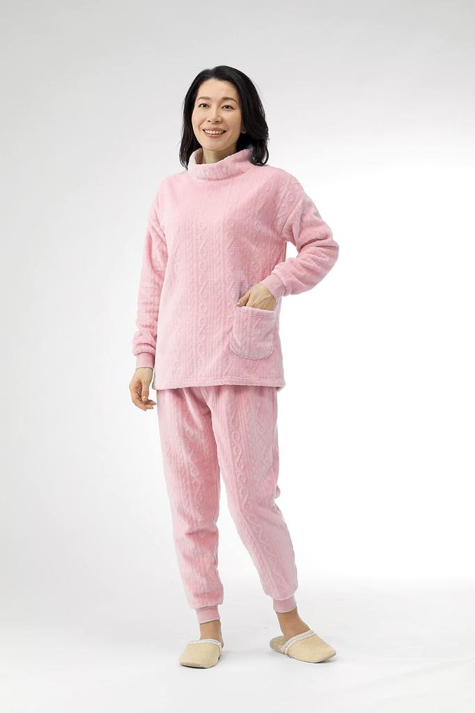 Little Island Long Sleeve Size Sweatshirt with Cable Loose Size Pink Women's Loungewear, Pink, M, Fleece, Fit, Fluffy, Pajamas, M,