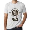 Men’s Vintage Tee Shirt Graphic T Shirt No Wrong Way Peace Vintage White