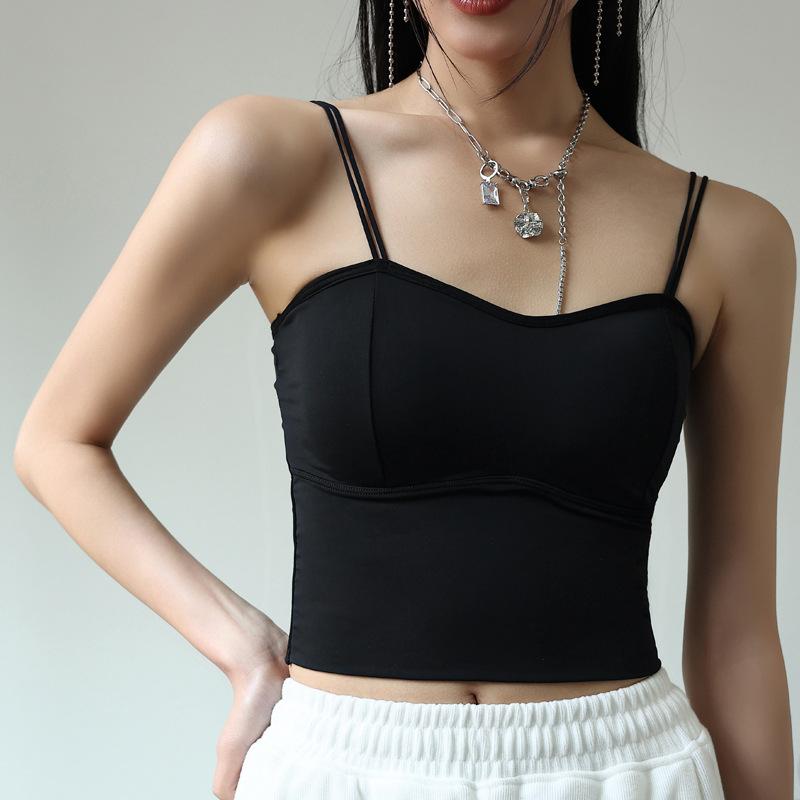 Halter Vest Female Summer Spread Chest Inside with The United States Back Outside To Wear A New Summer Bra Bottom with Chest Pad Top Small Vest