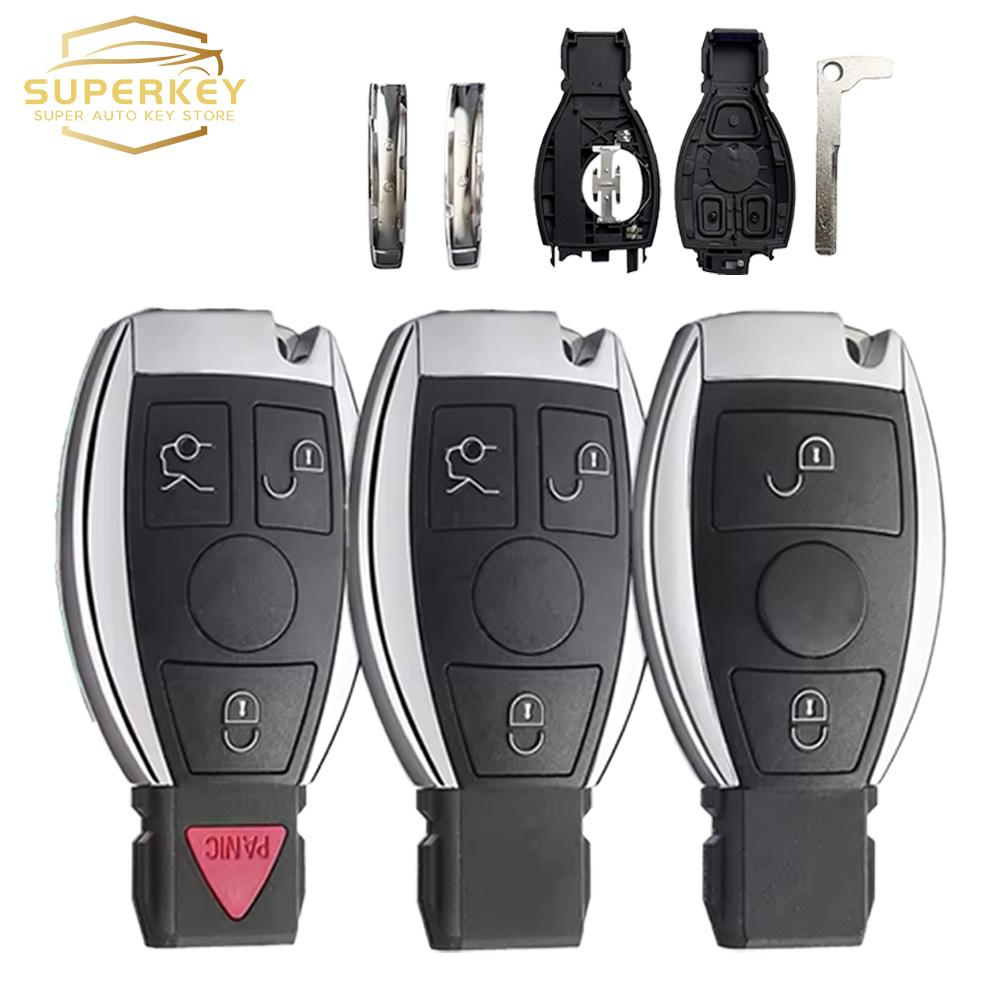 SUPERKEY For Mercedes Benz BGA NEC B C E R S CL GL SL CLK SLK W203 W211 W204 Fob 2/3/4 Buttons Smart Remote Car Key Shell Case