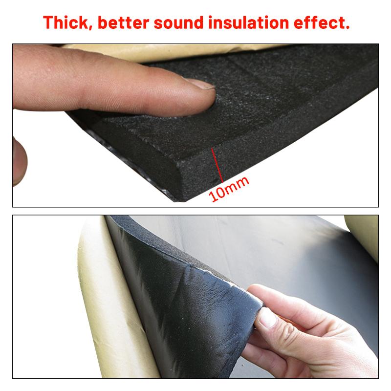 Automotive Insulation Pad Fire-Resistant Rubber Sponge Sound Insulation Pad With Backing Adhesive 200cmx50cmx10mm