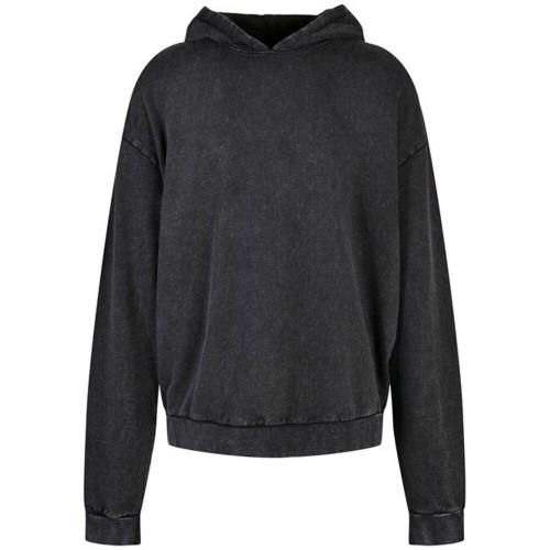 Build Your Brand Mens Acid Wash Oversized Hoodie