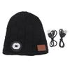 Beanie Music Light Hat BT Black USB Charging Warm Enhancing Lining Adjustable Brightness Music