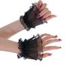 Lace Trim Double Layer Tulle Arm Sleeves Elegant Wedding Party Photography Accessory