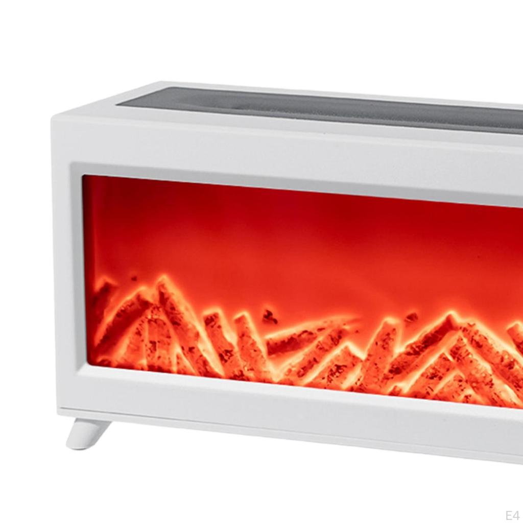 Flame Aroma Diffuser Humidifier Desktop Mist for Office Desk Home Black