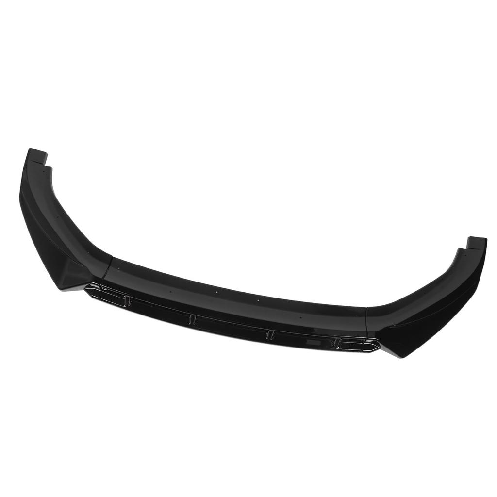 3Pcs Front Bumper Lip Spoiler Glossy Black Enhanced Aerodynamics Front Lip Spoiler Splitter Protecto