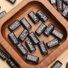 30PCS 14.5*7.5mm Rectangle French Words Loose Spacer Beads for Jewelry Making DIY Bracelets Pendants Crafted Material Handmade Accessories