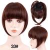 Fringe Bangs Synthetic Hair Extensions Clip In Bangs 6 Inch Short Straight Hairpiece Front Neat Bang Two Side Blonde
