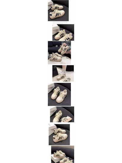 Niche Retro Thick-Soled Women's White Sneakers – Spring/Autumn 2025