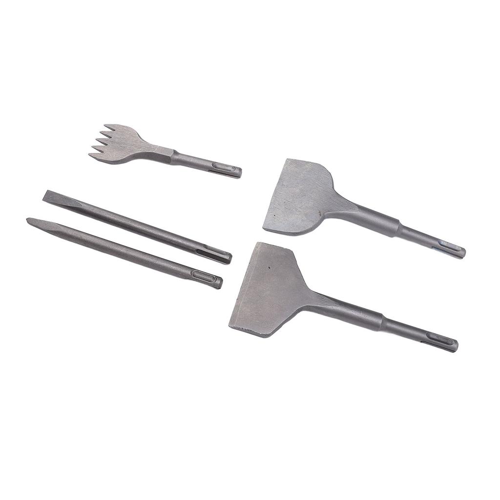 5Pcs Chisel Set Metal Mechanic for Hammer Drills Tile Removal Bits Industrial Tool