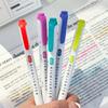 5Pcs/set Double Head Highlighter Pen Candy Color Marker Pens Scrapbooking Journal Card Making Pens
