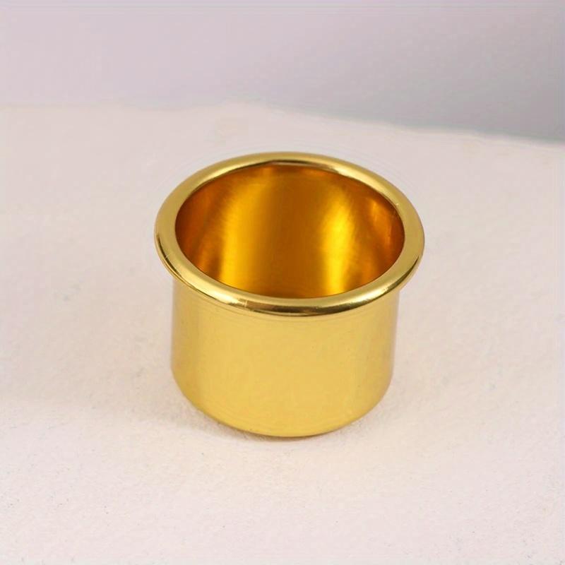 10 шт. Мини-круглая подставка для свечей, золотая подставка для подсвечника своими руками, подставка для контейнера, аксессуары из алюминия для домашнего декора вечеринки