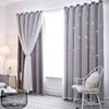 Blackout Curtains For Living Room Star Hollow Decoration Window Blind Cloth Tulle Double Layer Bedroom Curtain For Home Decor