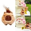 Adorable Capybara Plush Keychain with Squeaky Sound for Bags and Keys Squeaky Animal Keyring Ornament Phone Decoration