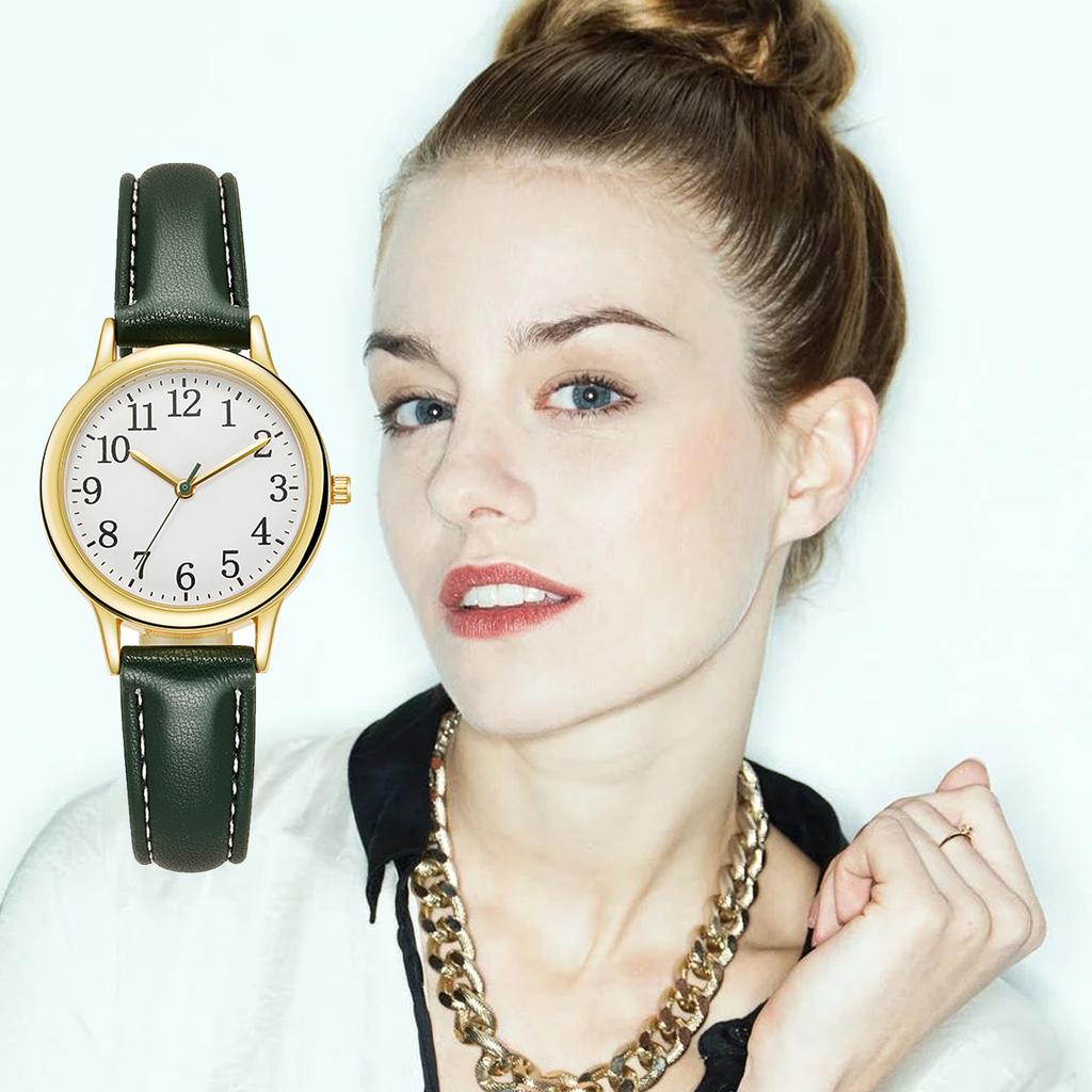 Japan Movement Women Quartz Fine Watch Easy To Read Arabic Numerals Simple-Dial