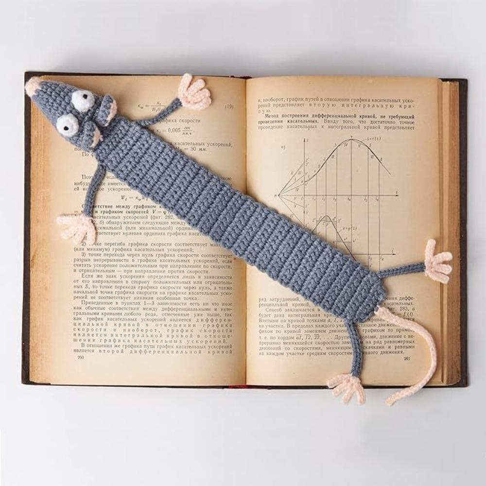 DIY Book Clip 3D Crochet Knitting Bookmark Index Divider Book Support