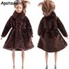Dark Brown Winter Wear Coat For Barbie Dolls Clothes Outfits Clothing Doll Dresses For Barbie 1/6 BJD Doll Accessories Kids Toy