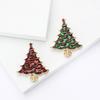 Fashion Alloy Rhinestone Christmas Tree Brooch Fashion Trend Men'S And Women'S Cardigan Coat Corsage Ornament Pin
