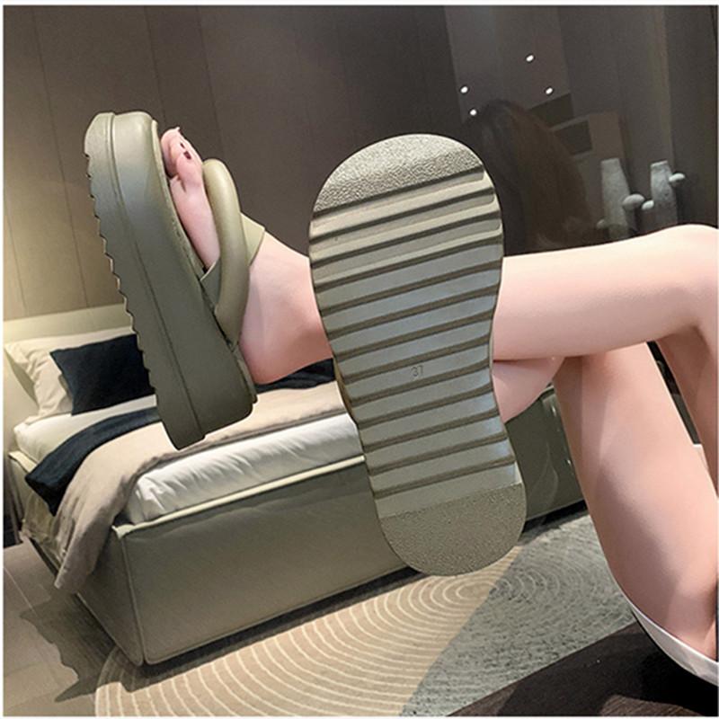 Platform Flip-flops Women Thick Bottom Sandals Women 2024 Summer French Fashion Sandals Outside Beach Sandals Sandalias De Mujer