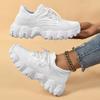 Women Sneakers Mesh Breathable Casual Comfortable Sneakers Women Lace-up Platform Lightweight Shoes for Women Zapatos De Mujer