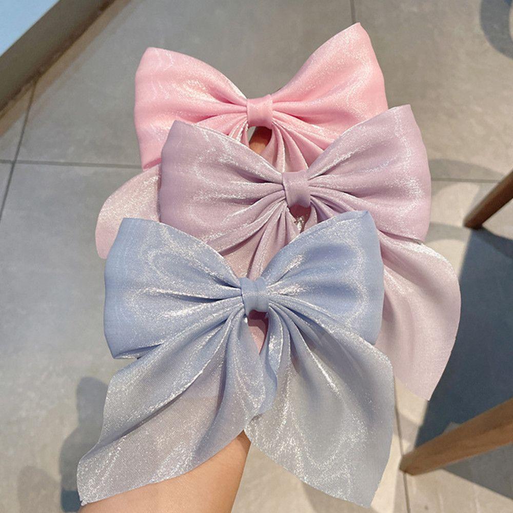 Hair Accessories Ponytail Clip HairBands Barrettes Satin Hair Ties Bow Hairpin Bowknot Hairclips