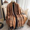 Cashew Print Double-Sided Imitation Cashmere Scarf Winter High-End Warm Shawl Women