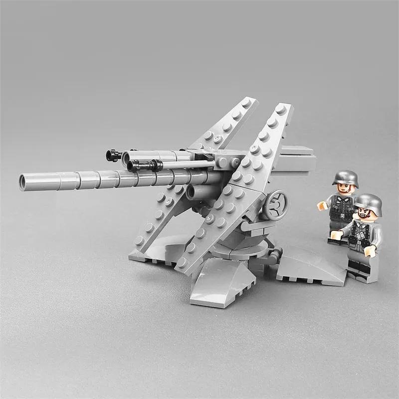 Building Blocks Howitzer Military Base Army Air Defense Anti-aircraft Artillery Boys Assembly Toys
