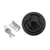 2inch Flush Pull Slam Latch Marine Boat Hatch Round Pull Latch Locking Style with Keys for RV Yacht