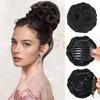 Synthetic Claw Clip In Short Bun Ponytail Extension Curly Fashion Sofa Bag Hair Extension For Women All Bun Hair Types