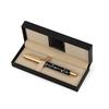 Metal Shell Carving Gel Pen Leather Case Set Business Advertising Signature Pen Gift Box Gift Ballpoint Pen