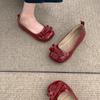 Bow Versatile Sweet Skirt Evening Breeze Single Shoes Fashion Flat Soft Sole Mary Jane Shoes 2025 Spring and Autumn New