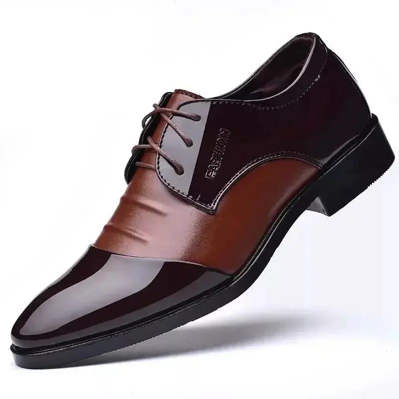 Dress Shoes Man Office Pointed Toe Spring Autumn Social Shoe for Men Clothing Elegant and Classic Leather Casual Party Gentleman