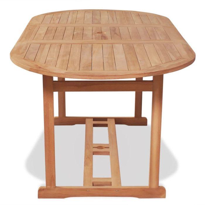 VidaXL Table de jardin 180x90x75 cm Bois de teck solide