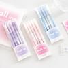 5pcs Blush Color Design Gel Pens Set Gradient Girlish Style Black Ink for Writing Office School